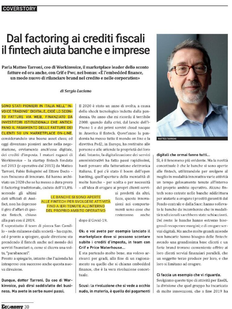 Fintech a supporto di Banche e Imprese