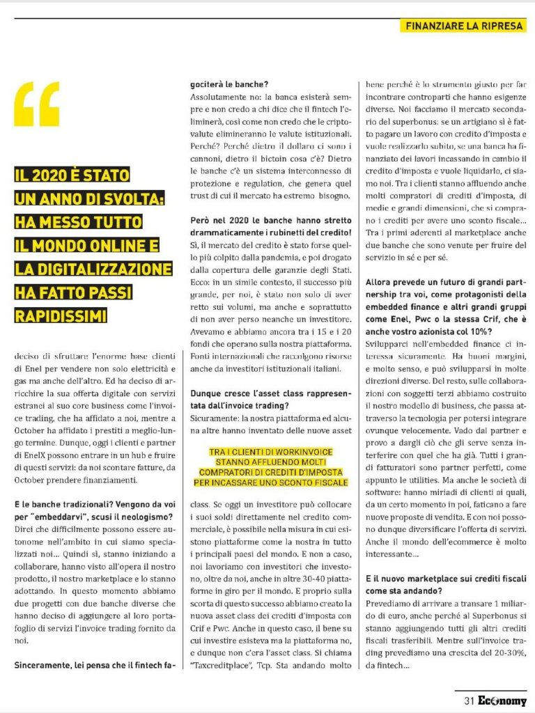 Workinvoice su Economy